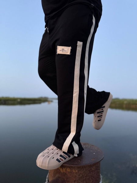 شلوار اسلش دو تیکه BALENCIAGA دو خط مشکی