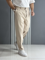 شلوار مام مازراتی کرم( قد 100 سانت / پشت کمرکش )