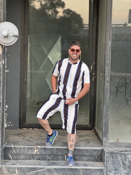 ست هاوایی(ارزانترین پوشاک) خط آبی