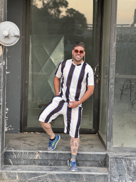 ست هاوایی(ارزانترین پوشاک) خط ابی