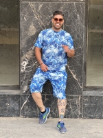 ست هاوایی(ارزانترین پوشاک) آبی