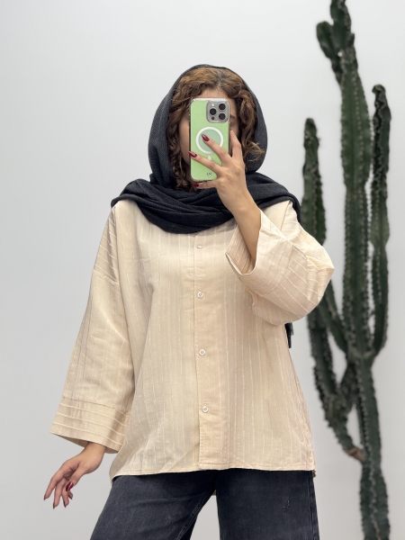 شومیز راه راه یقه7