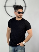 تیشرت یقه گرد مشکی کد 50