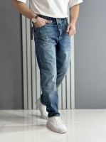 شلوارم مام فیت آبی ( قد 100سانت )