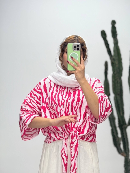 شومیز جلو گره زبرا