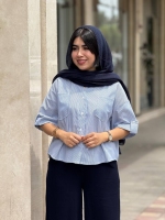 شومیز آستین باکسی راه راه