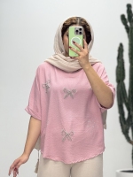 شومیز ایوا پاپیونی نگینی