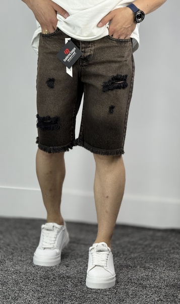 شلوارک جین ترک زاپدار