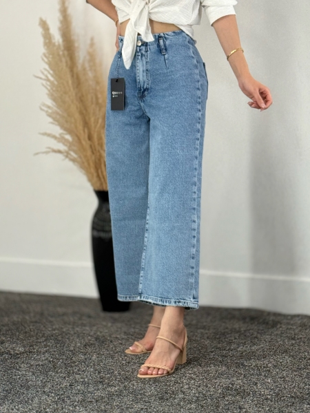 واید لگ جین زنانه ابی