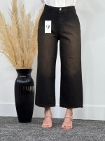 واید لگ جین زنانه موکا