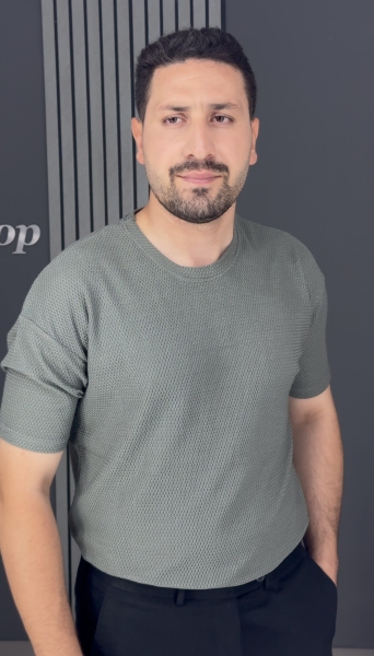 تیشرت طرح دار پارچه وارداتی سبز