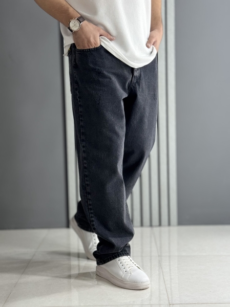 شلوار جین بگ ذغالی( گرم بالا /قد 108سانت )